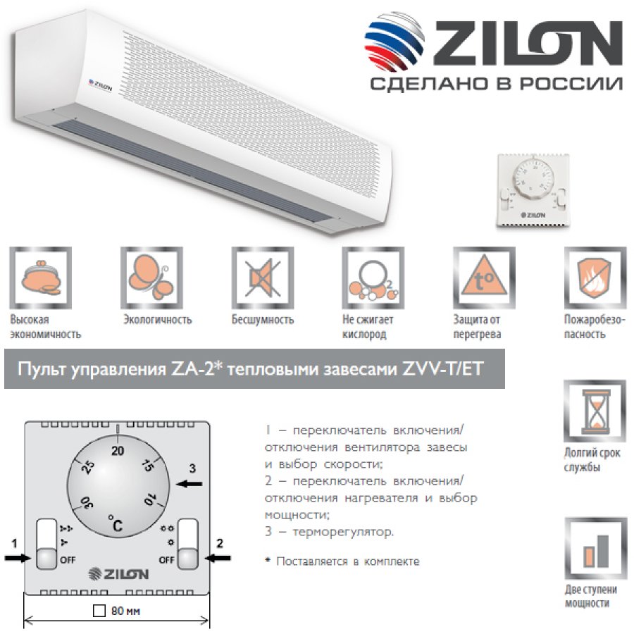 Тепловая завеса Заслон Zilon ZVV-1.5E18HP