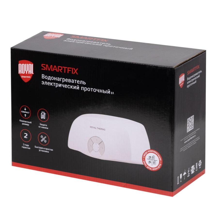 Увеличить Водонагреватель проточный Royal Thermo Smartfix S (5,5 kW) - душ